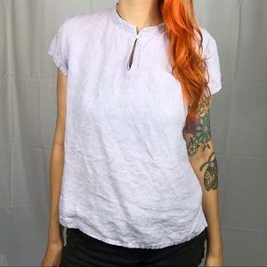 Eileen Fisher Linen Blouse Medium